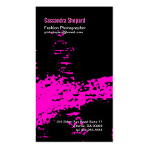 Neon Pink Paint Business Card