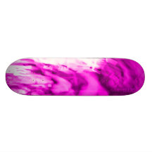 NEON Pink Smoke Skate Board Deck