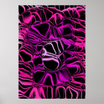 Neon Pink Space Poster