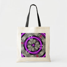 Neon Purple Tote Canvas Bag