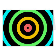 Neon Target Greeting Card