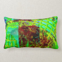 Neon virtual reality computer world throw pillow