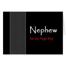 NEPHEW Page Boy Wedding Invitation Greeting Cards