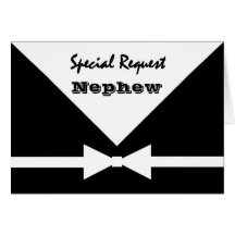 NEPHEW - Special Request - Be My Page Boy Greeting Card