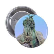 Neptunes Fountain, Alexanderplatz,Berlin,Sky(n1c) Pinback Buttons