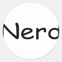 Nerd Round Sticker