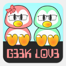 Nerd Valentine: Computer Geek Leet Speak Love Stickers