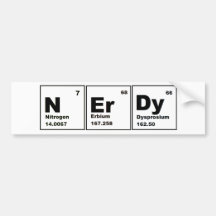 Nerdy Chemistry Product! Bumper Sticker