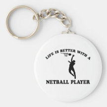Netballer Vector Designs Keychains