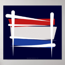 Netherlands Brush Flag Posters
