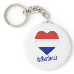 Netherlands Flag Heart keychains