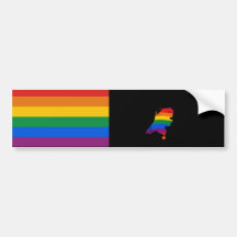 NETHERLANDS GAY PRIDE BUMPER STICKERS