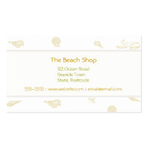 Neutral Tones Beige Beach Seashells Business Cards