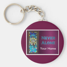 Never Alone Holy Spirit Window Keychain