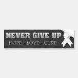 Never Give Up Hope Lung Cancer Awareness Bumper Sticker