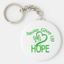 Never Give Up Hope Traumatic Brain Injury Keychain