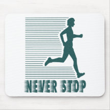 Never Stop: Running Mouse Mat