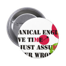 never wrong pinback button