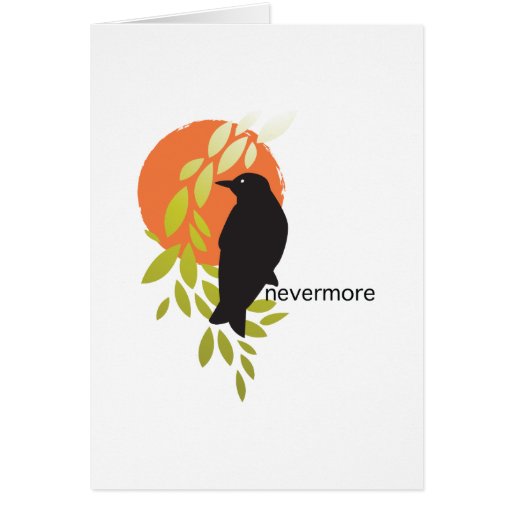 Nevermore - Raven & Moon by Poe Cards