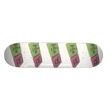 New as Ne Neon and W Tungsten Custom Skateboard