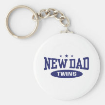 New Dad Twins Key Chain