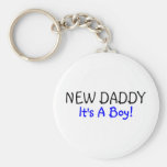 New Daddy Its A Boy Blue Keychains