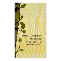 New Day Faith Gold Sun Rays Business Cards