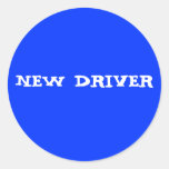 NEW DRIVER ROUND STICKER