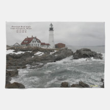 New England Lighthouse Portlandhead American MoJo  Kitchen Towel