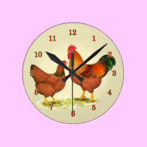 New Hampshire Chickens Clock wall clocks