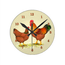 New Hampshire Chickens Clock