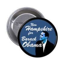 New Hampshire for Barack Obama Pinback Buttons