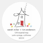 New Home Address Labels Round Sticker