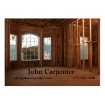 New home under construction business card template