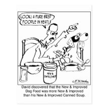 New & Improved Dog Food Postcards