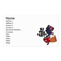 new jersey tea party 2010 business card template