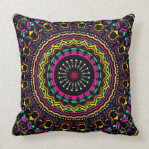 New Linear Multicolors Kaleidoscope Pillow