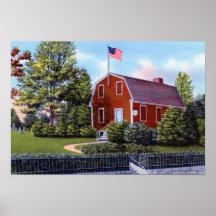 New London Connecticut Nathan Hale Schoolhouse Posters