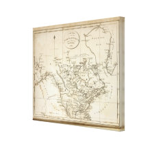 New Map of North America Gallery Wrapped Canvas