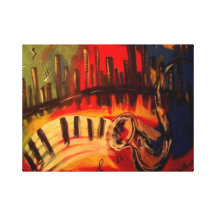 "New Orleans Blues" by Linda Powell~Original Stretched Canvas Print