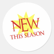 New this season Baby Tee Round Stickers