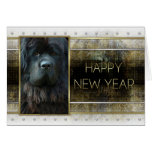 New Year - Golden Elegance - Newfoundland Card
