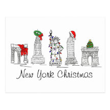 New York Christmas Postcard