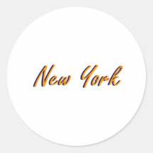 New York City Orange and Blue Sticker