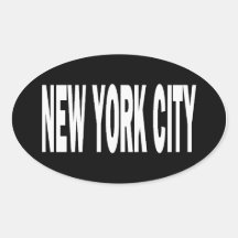 New York City Oval Stickers