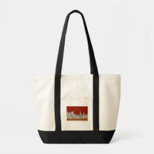 New York city red sepia Tote Bag