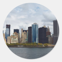 New York City Round Stickers
