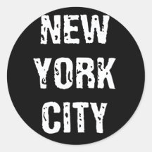 New York City Round Stickers
