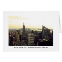 New York City Skyline from Midtown to Downtown Greeting Card