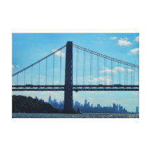 New York City skyline, George Washington Bridge Canvas Print